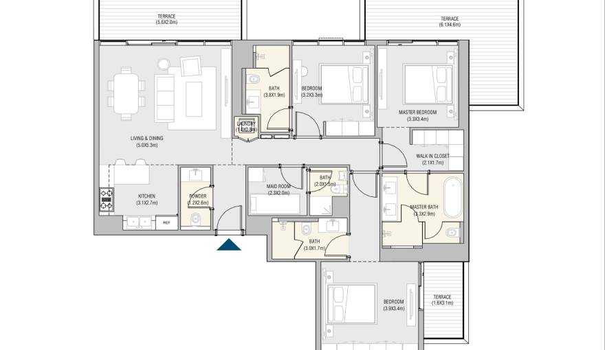 Plans Vida Residences Saadiyat Island