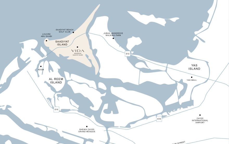 Site plan – Vida Residences Saadiyat Island