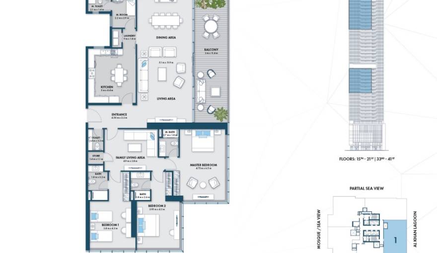 Plans Almaza Tower