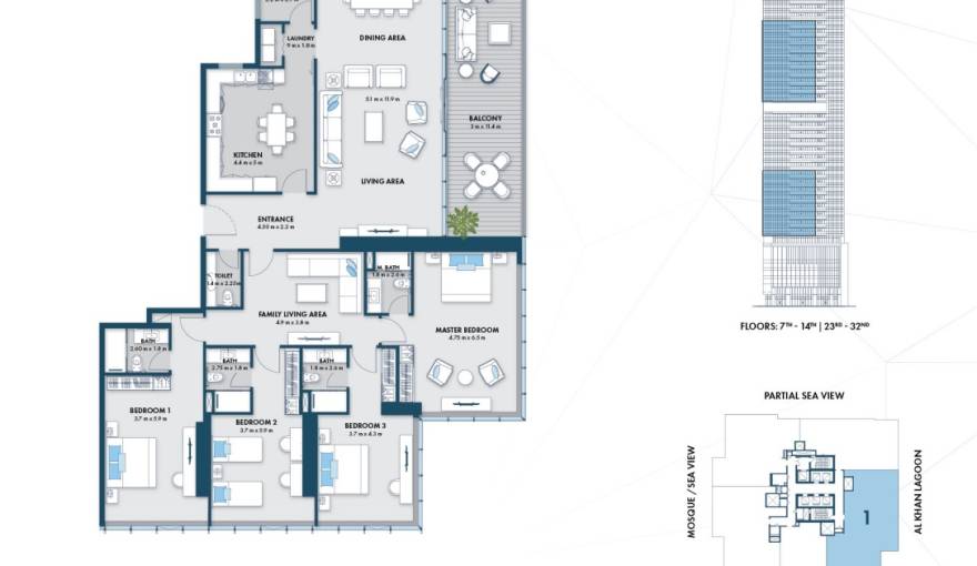Plans Almaza Tower