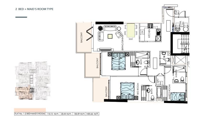 Plans Alef Noon Residence