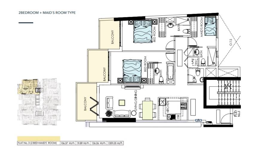Plans Alef Noon Residence