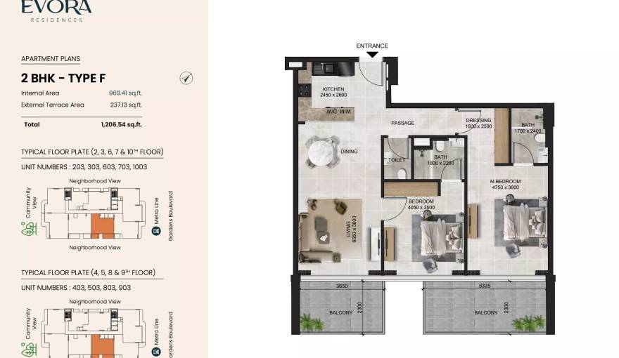 Plans Evora Residences