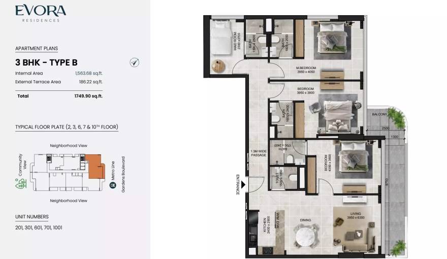 Plans Evora Residences