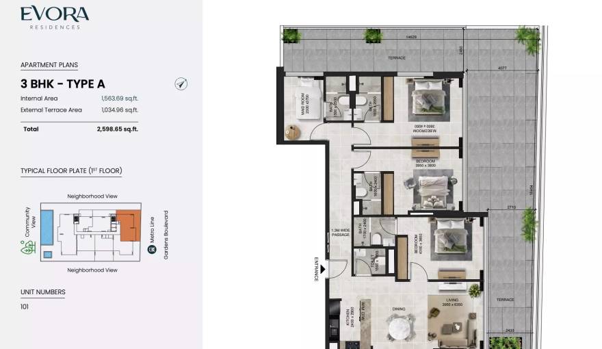 Plans Evora Residences