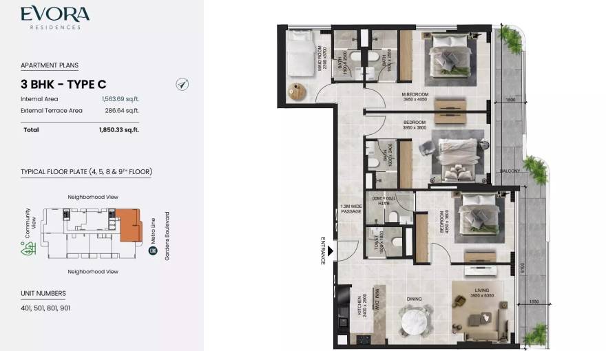 Plans Evora Residences