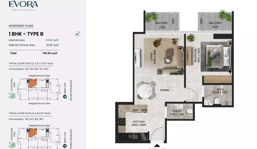 Plans Evora Residences