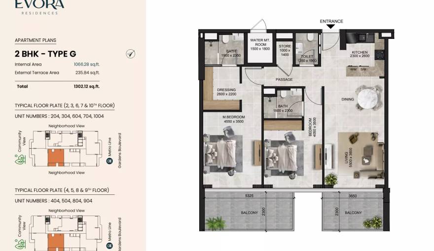 Plans Evora Residences