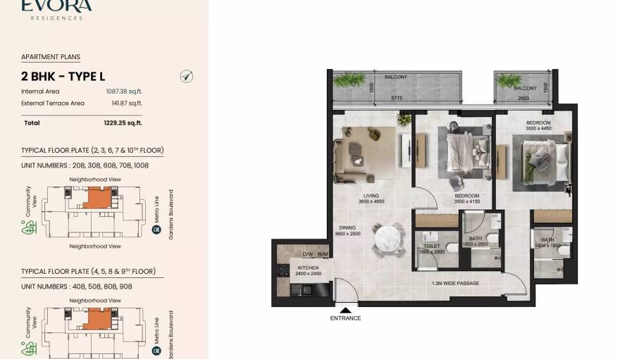 Plans Evora Residences