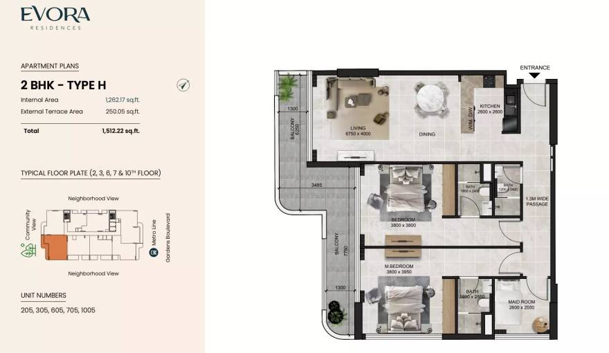 Plans Evora Residences