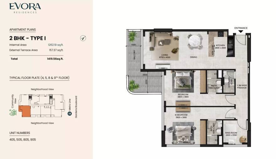 Plans Evora Residences
