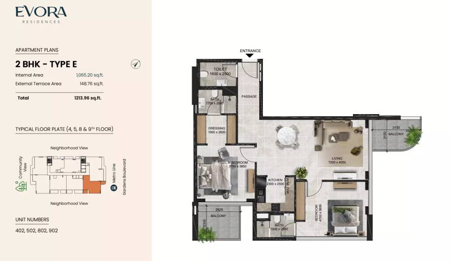 Plans Evora Residences