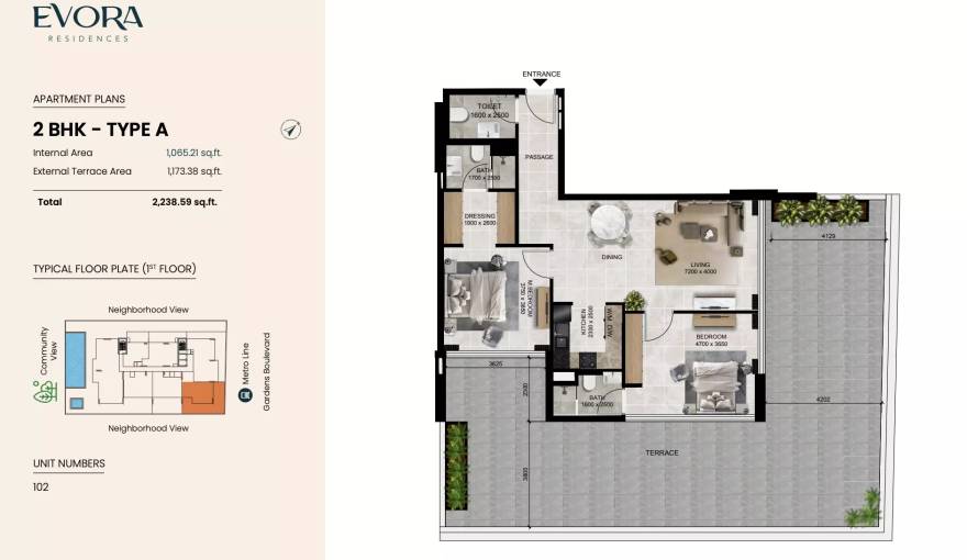 Plans Evora Residences