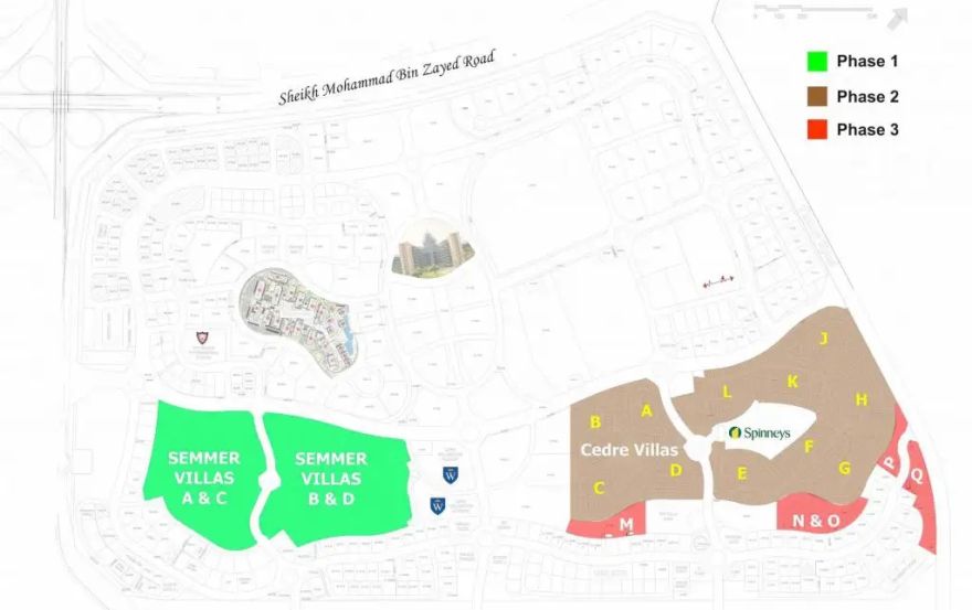 Site plan – Cedre Villas