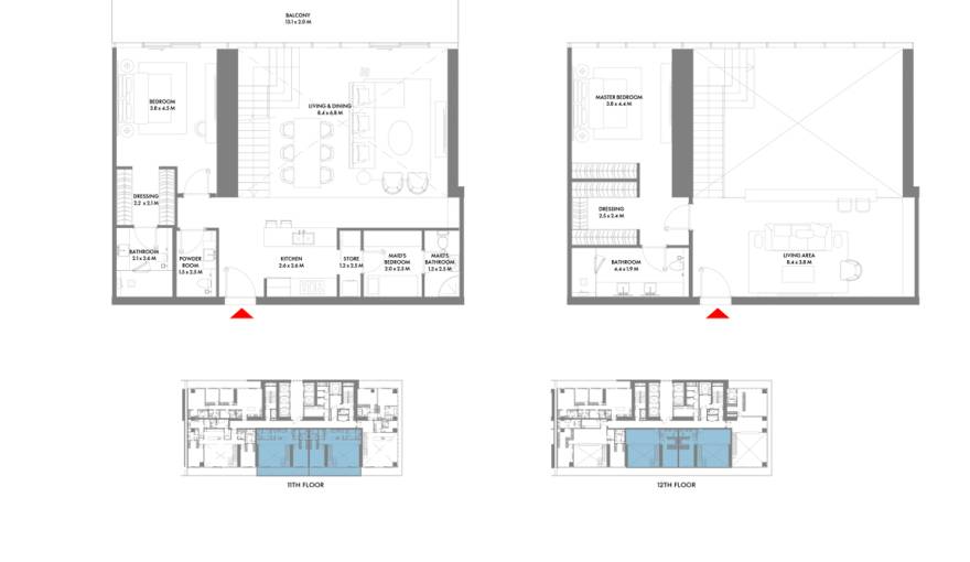 Plans W Residences by Arada
