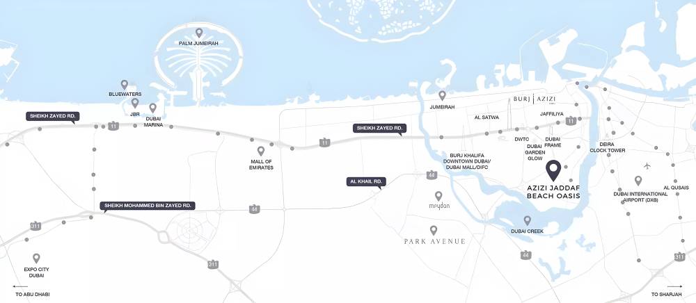 General plan – Azizi Jaddaf Beach Oasis#1