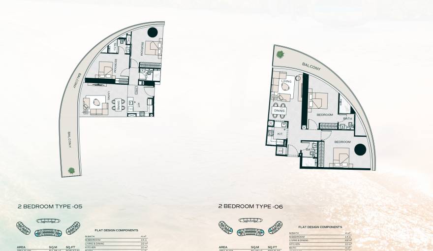 Plans Binghatti Aquarise