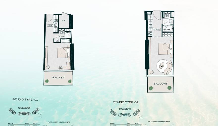 Plans Binghatti Aquarise