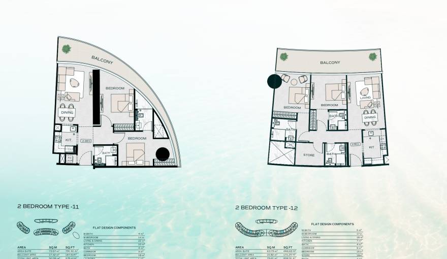 Plans Binghatti Aquarise