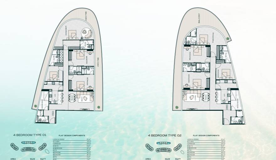 Plans Binghatti Aquarise