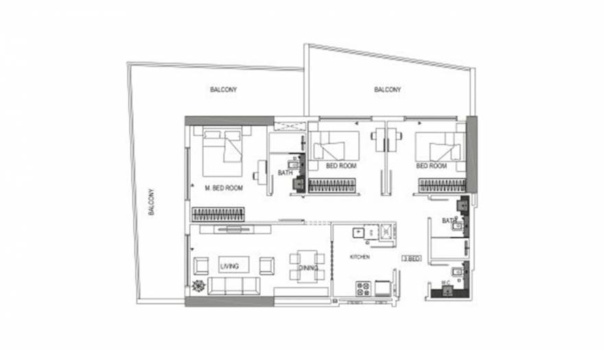 Plans Binghatti Creek Apartments