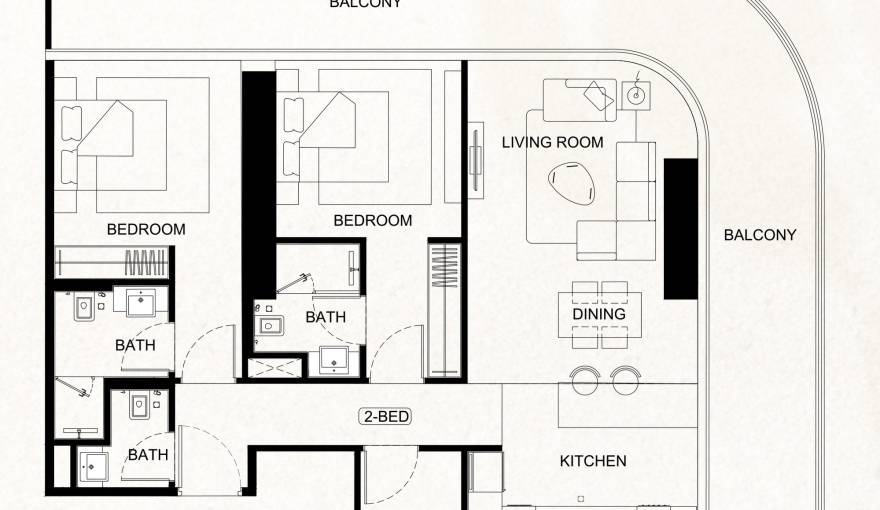 Plans Binghatti Flare