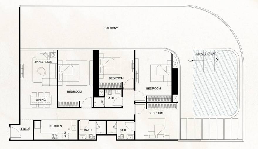 Plans Binghatti Flare
