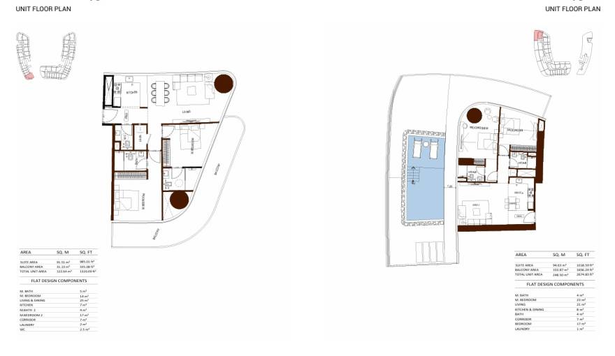 Plans Binghatti Hillviews