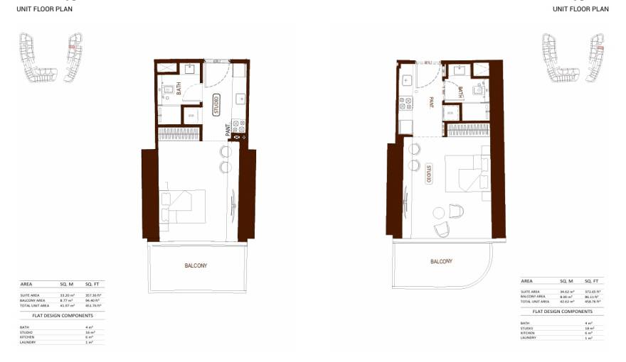 Plans Binghatti Hillviews