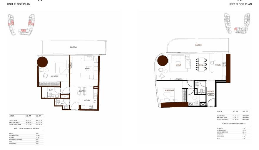Plans Binghatti Hillviews