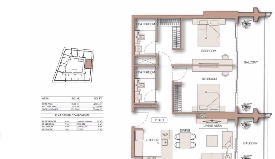 Plans Binghatti Pinnacle