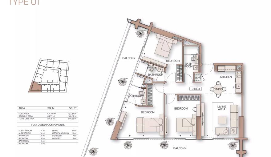 Plans Binghatti Pinnacle