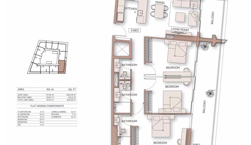Plans Binghatti Pinnacle
