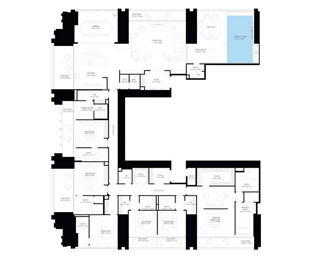 Plans Burj Binghatti-Jacob&Co Residences #9