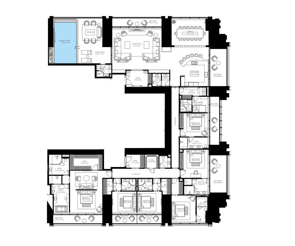 Plans Burj Binghatti-Jacob&Co Residences #8