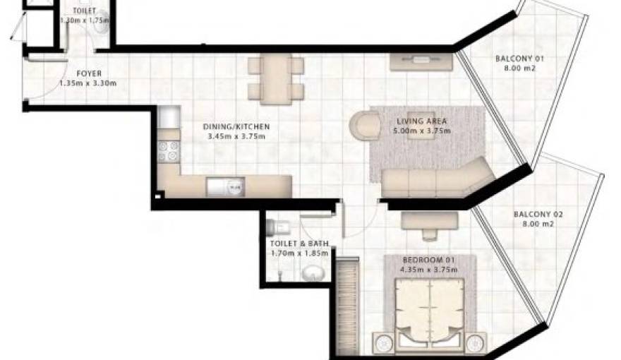 Plans Millennium Binghatti Residences