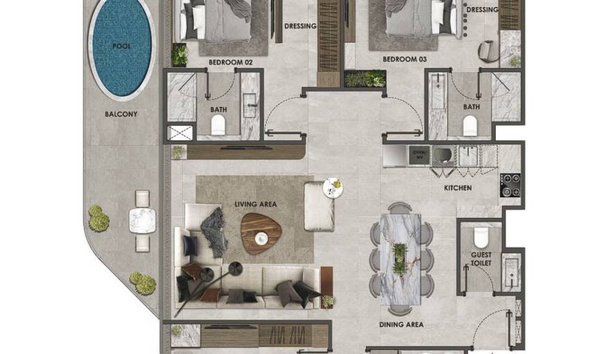 Plans Arya Residences