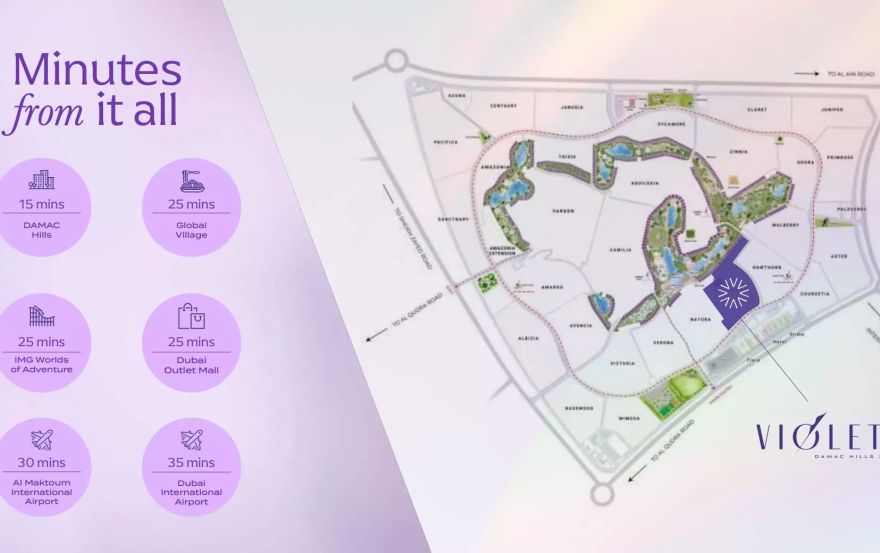 Site plan – Violet Damac Hills 2