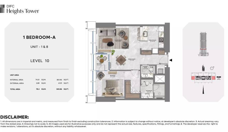Plans DIFC Heights Tower