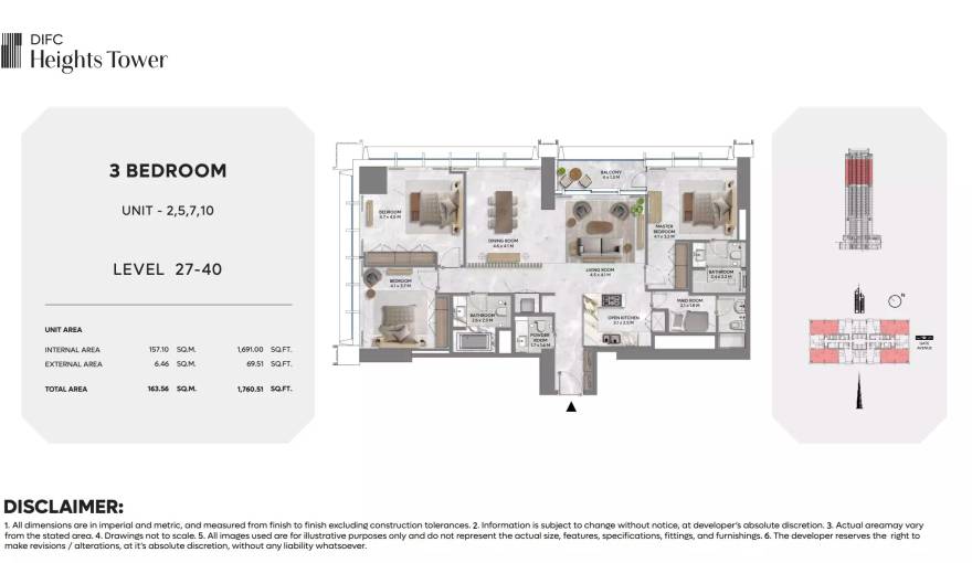 Plans DIFC Heights Tower