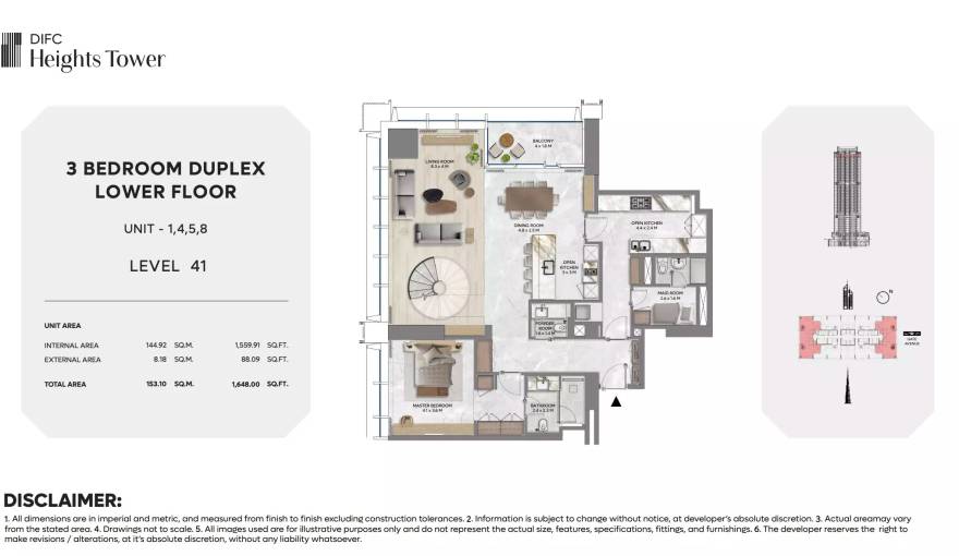 Plans DIFC Heights Tower