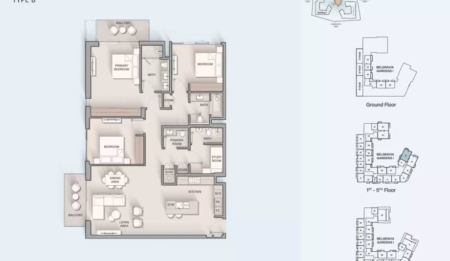 Plans Belgravia Gardens