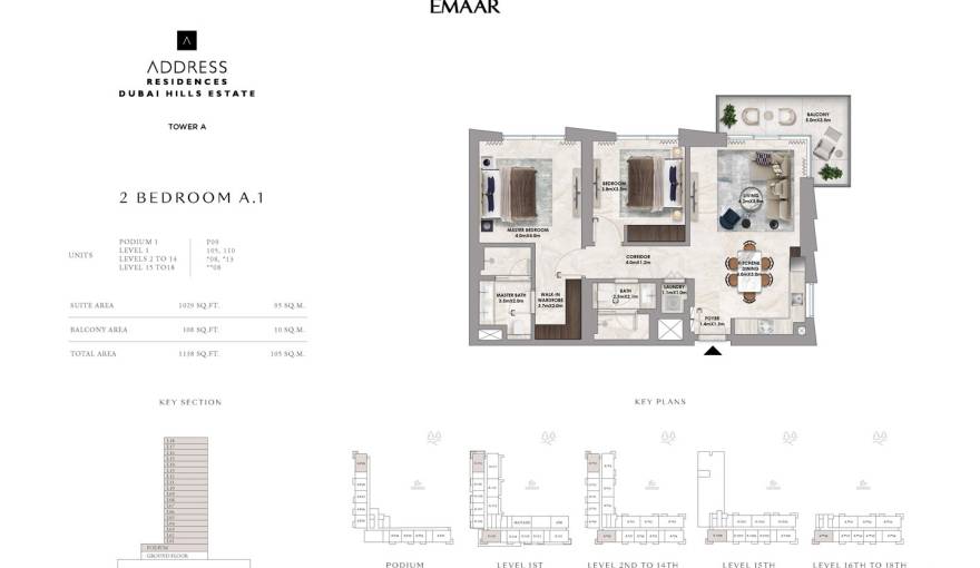 Plans Address Residences at Dubai Hills Estate