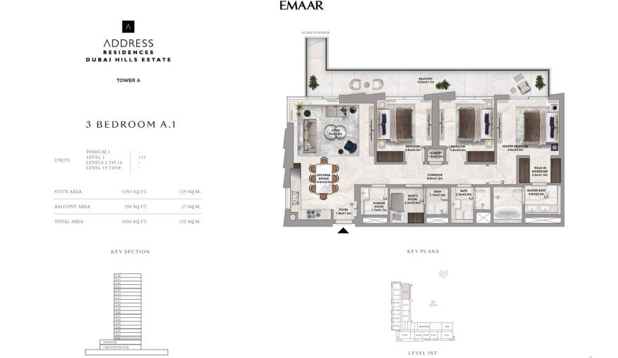 Plans Address Residences at Dubai Hills Estate