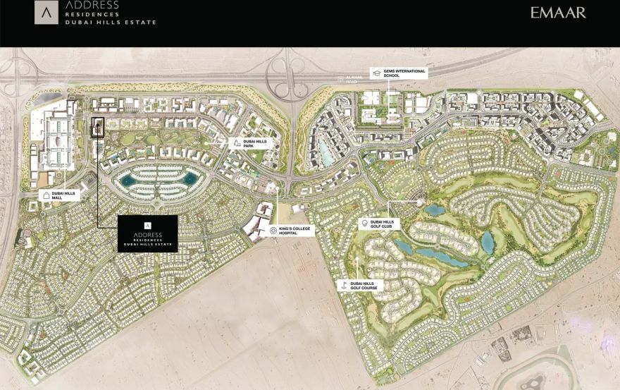 Site plan – Address Residences at Dubai Hills Estate