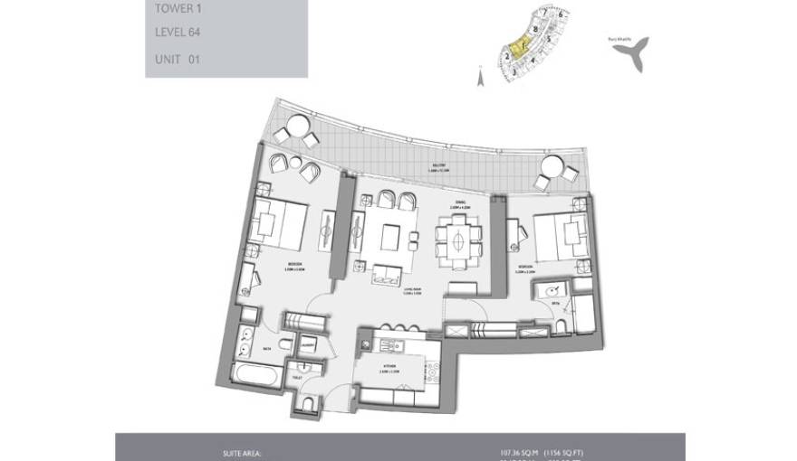 Plans Burj Vista