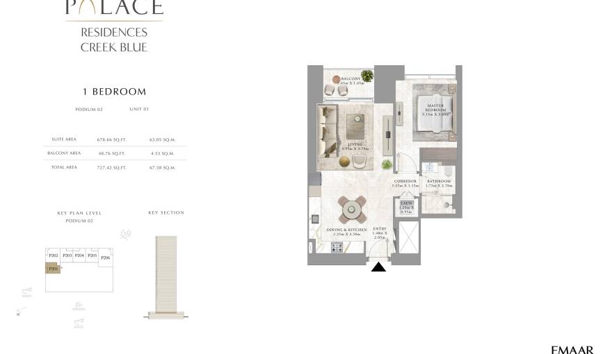 Plans Palace Residences Creek Blue
