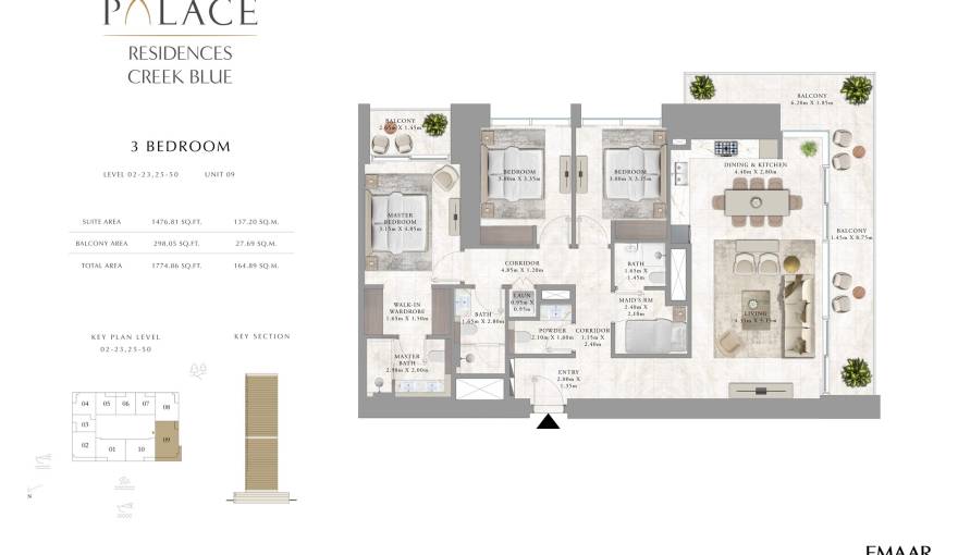 Plans Palace Residences Creek Blue