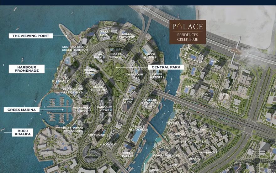 Site plan – Palace Residences Creek Blue