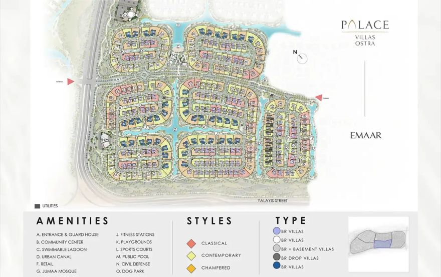 Site plan – Palace Villas Ostra